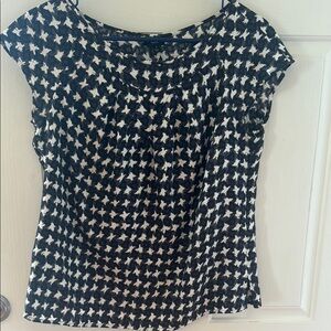 Talbot - Black and White Houndstooth Women's Top, Size 6